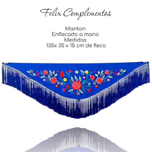 Manton Cadete Clavelito Azul