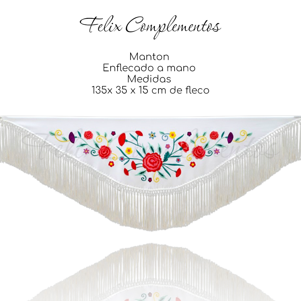 Manton Cadete Clavelito Blanco