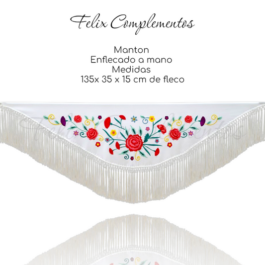 Manton Cadete Clavelito Blanco