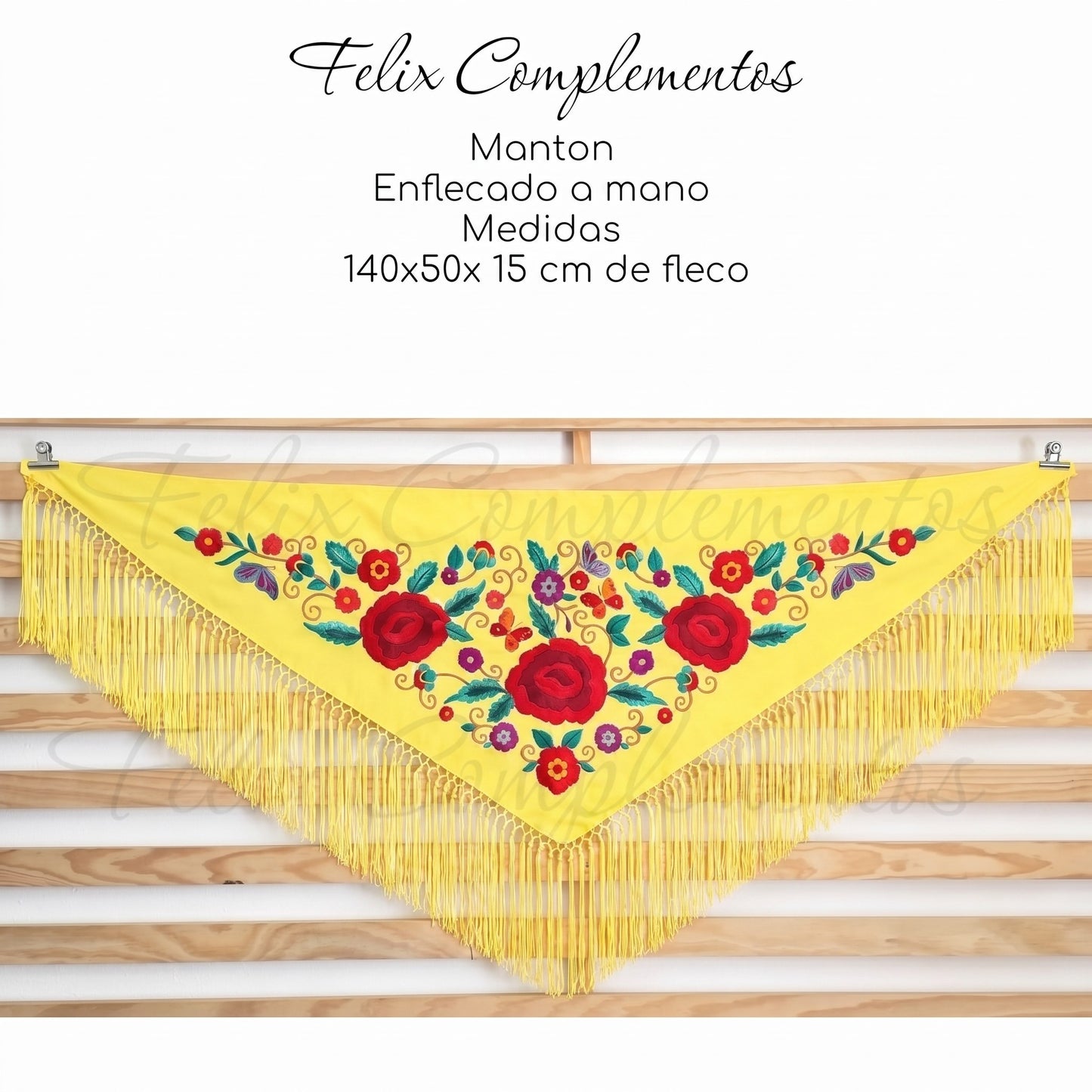 Manton 3 Rosas Amarillo
