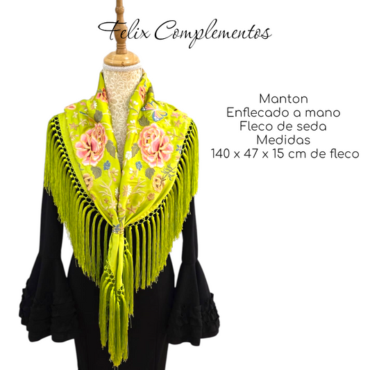 Manton Amanecer pistacho (Fleco Corto)