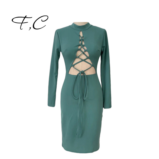 Vestido corto verdeagua S, M , L