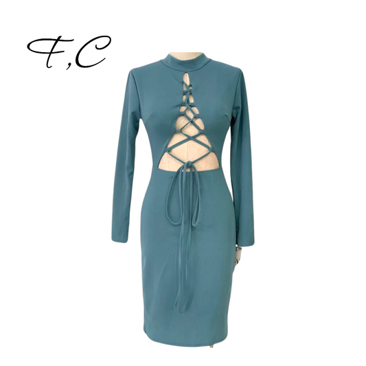 Vestido corto azul bondi S, M , L