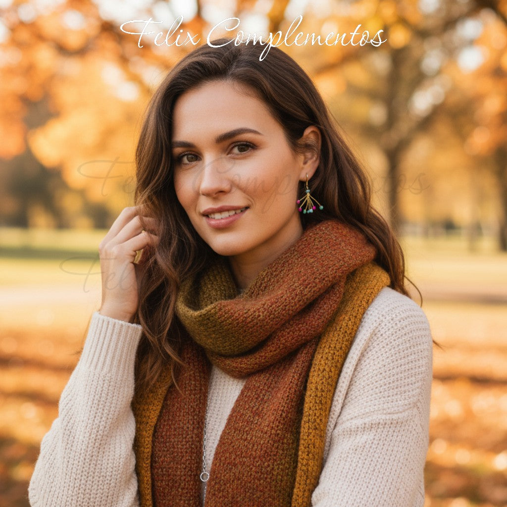 Pendiente ojas caidas