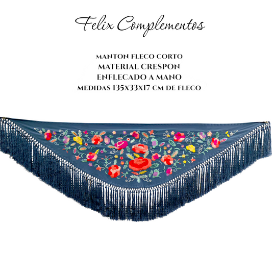 Manton pequeño Azul vaquero