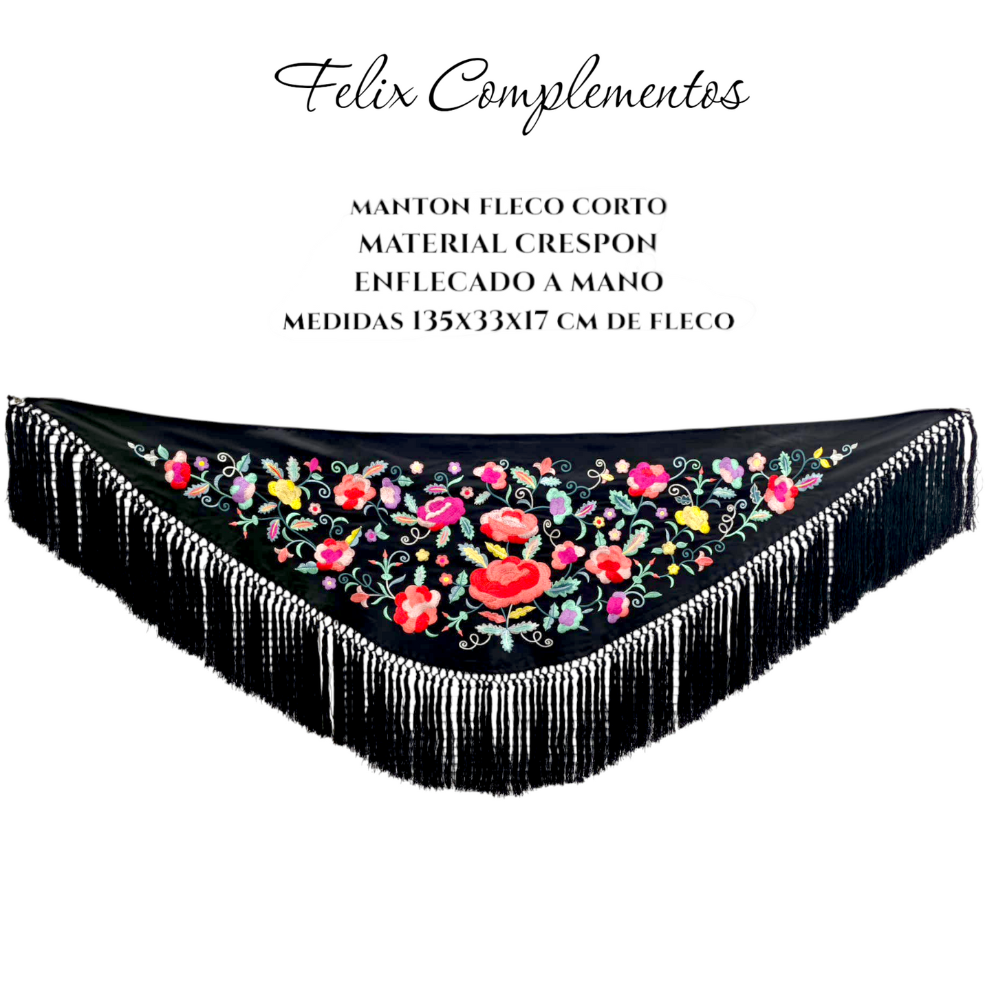 Manton pequeño negro colores