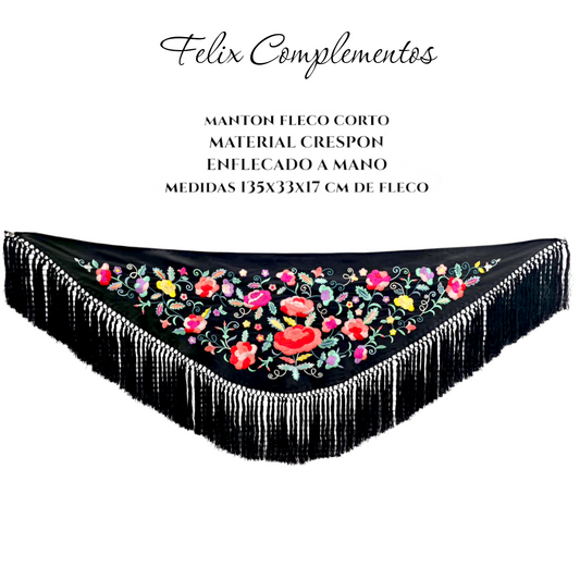 Manton pequeño negro colores