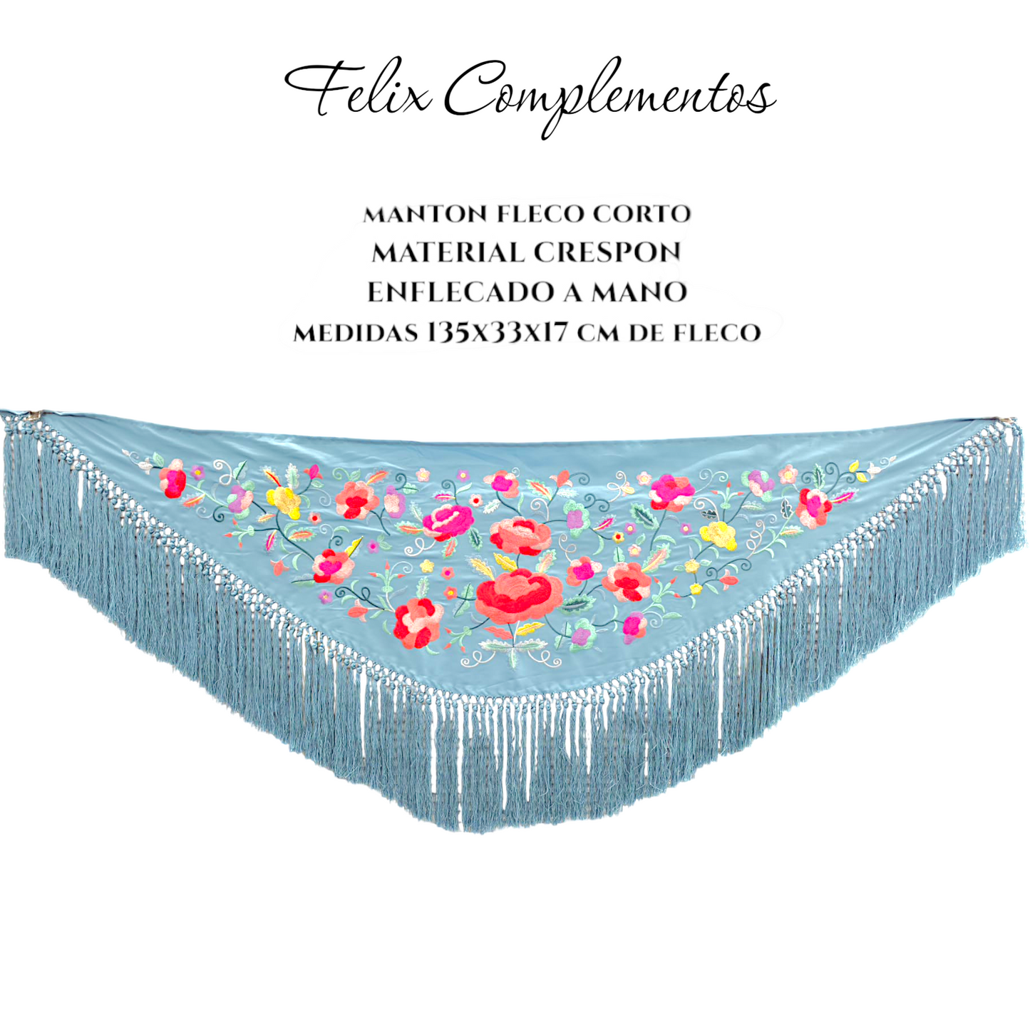 Manton pequeño azul bebe