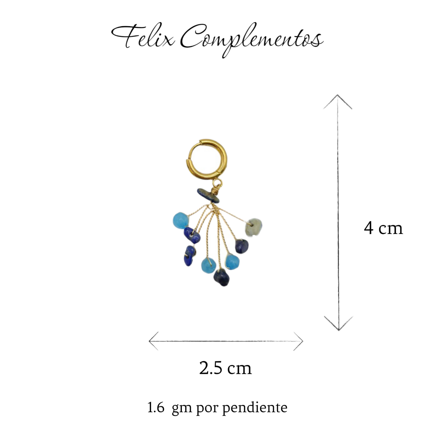 Pendiente ojas caidas