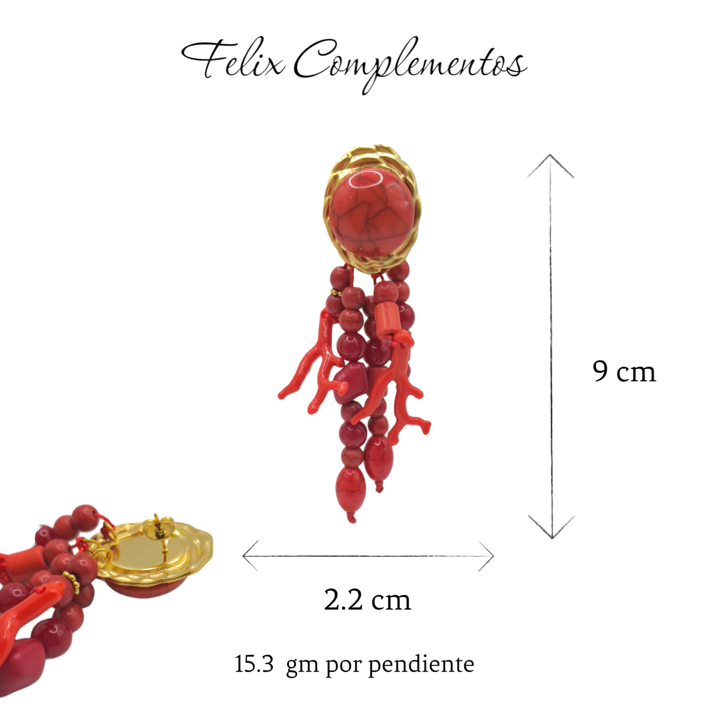 Pendiente Coral Renata