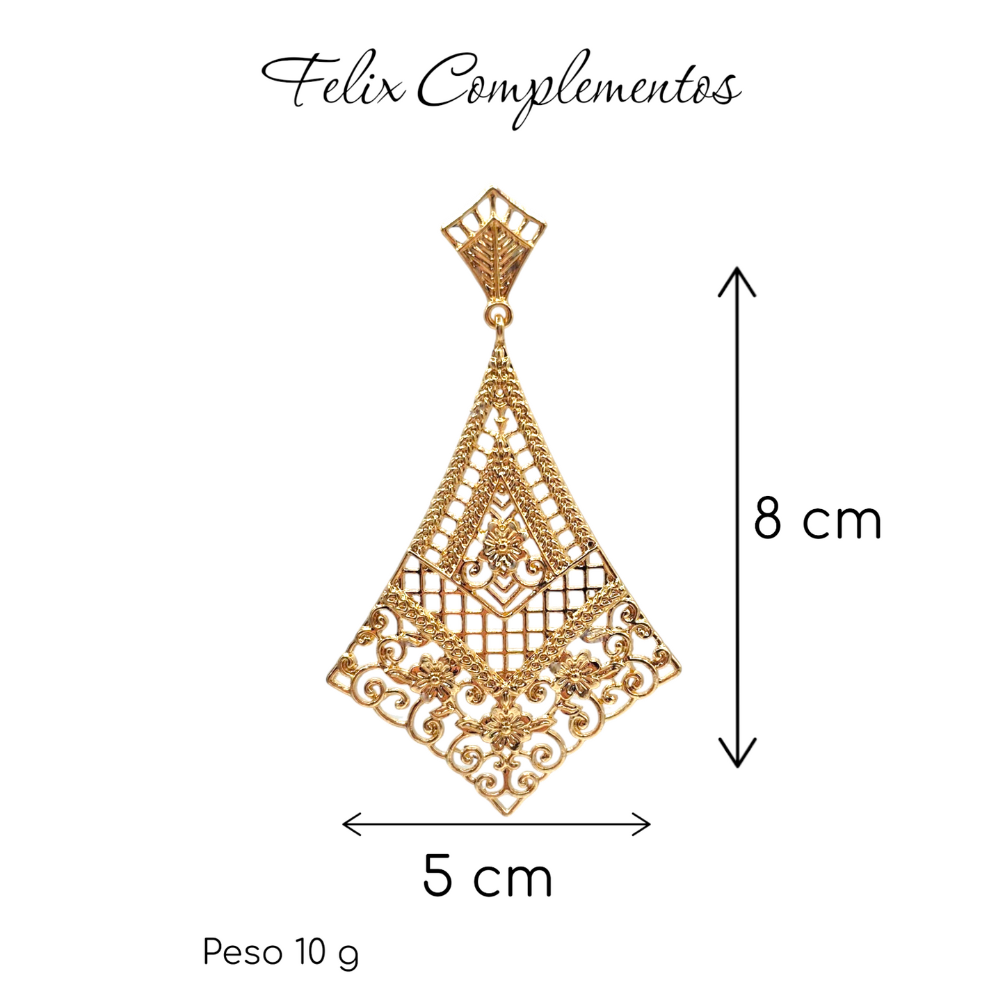 Pendiente Dorado Lagrima (F10)