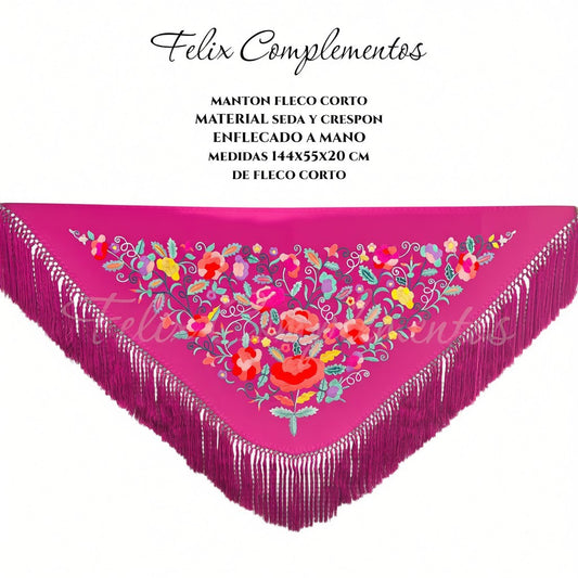 Large flower bougainvillea shawl
