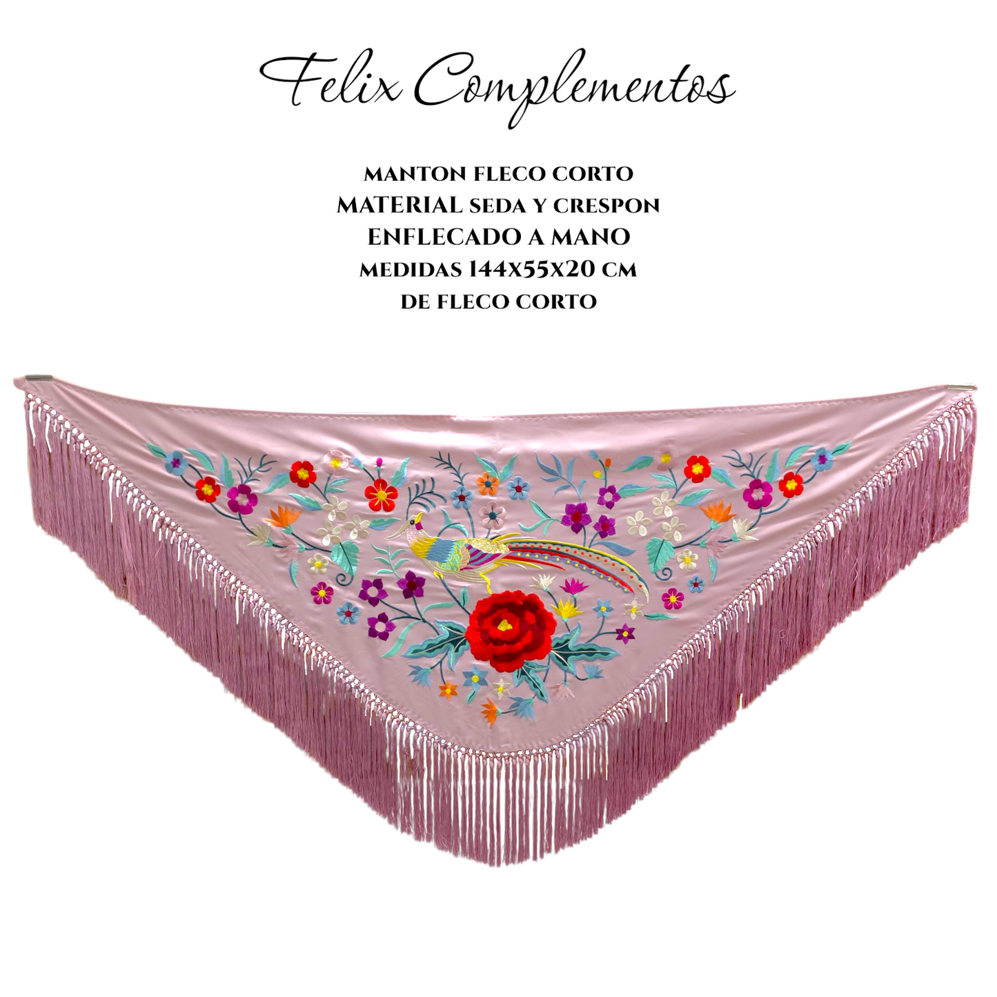 Large beige flower shawl