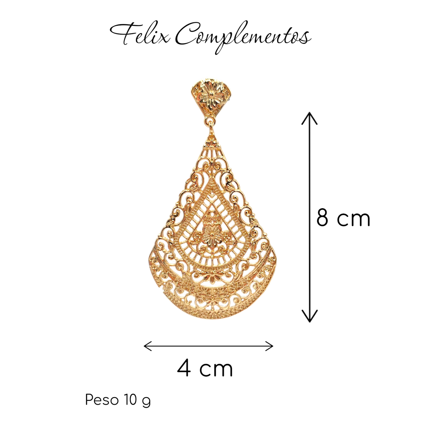 Pendiente Dorado lagrima (F6)