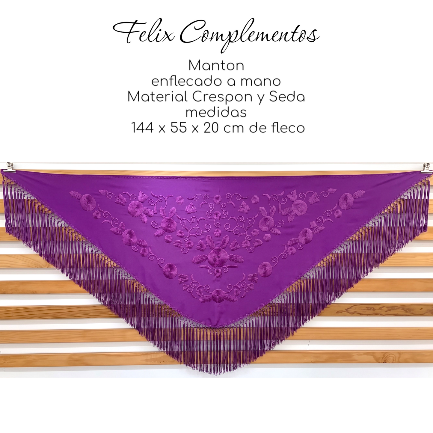 Manton Grande Morado con Morado