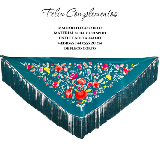 Manton verde pantano flor grande