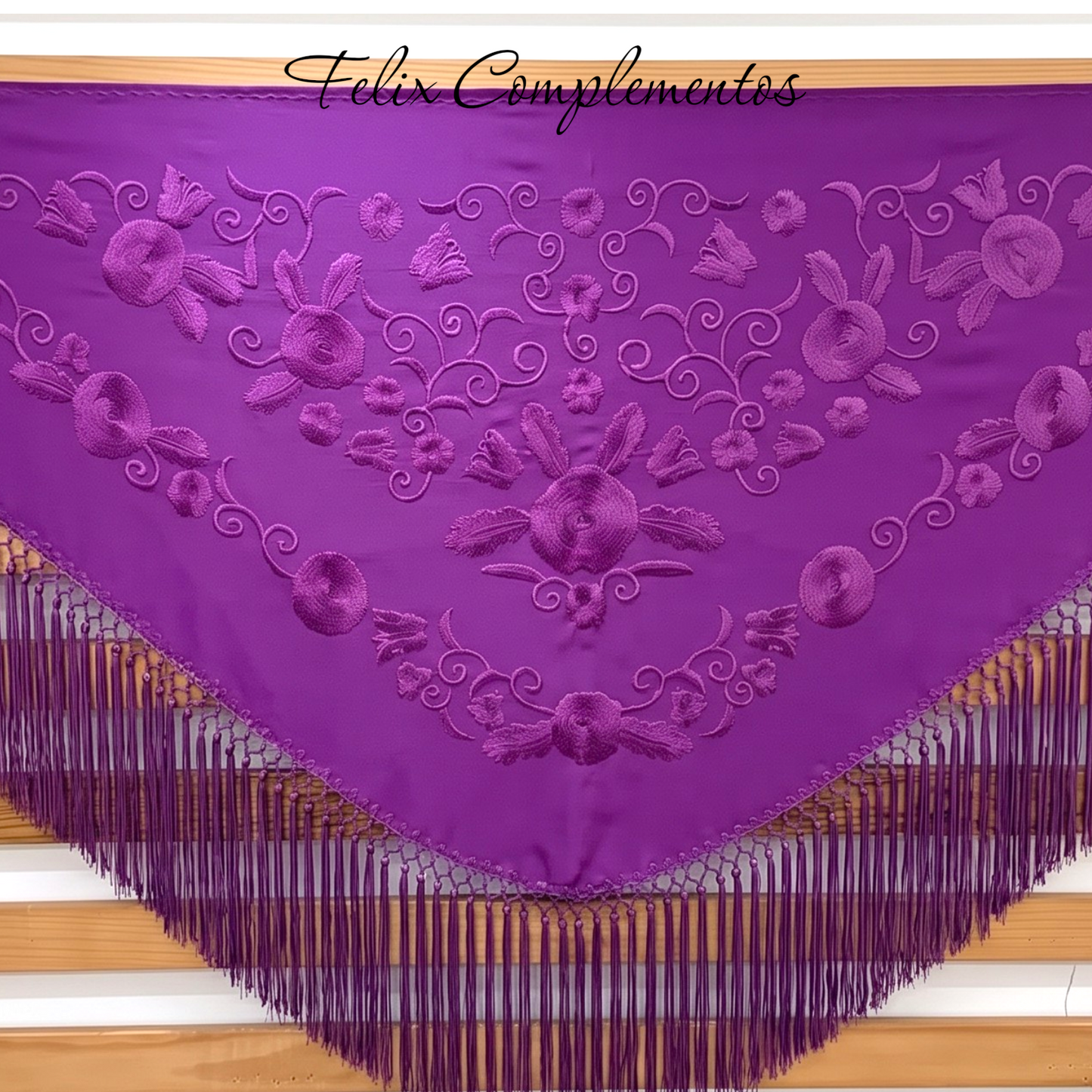 Manton Grande Morado con Morado