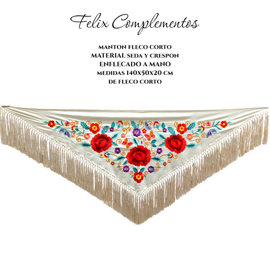 Manton Tres Rosas Beige