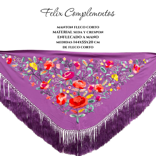 Manton lila flor grande