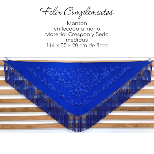 Manton Grande Azul con Azul M2