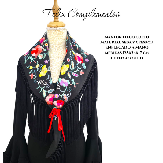 Manton pequeño negro colores