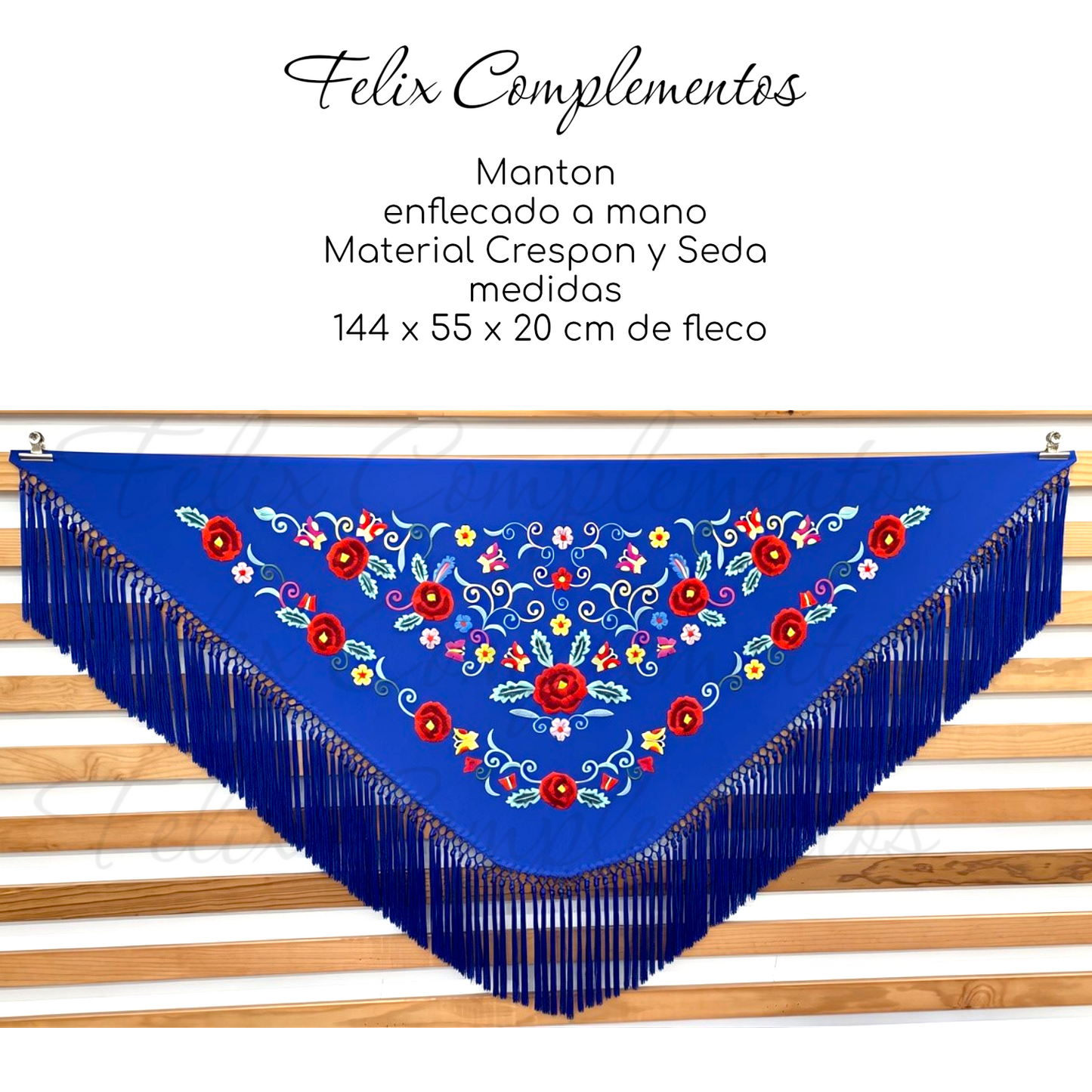 Manton Ros Coeli Azul Pavo
