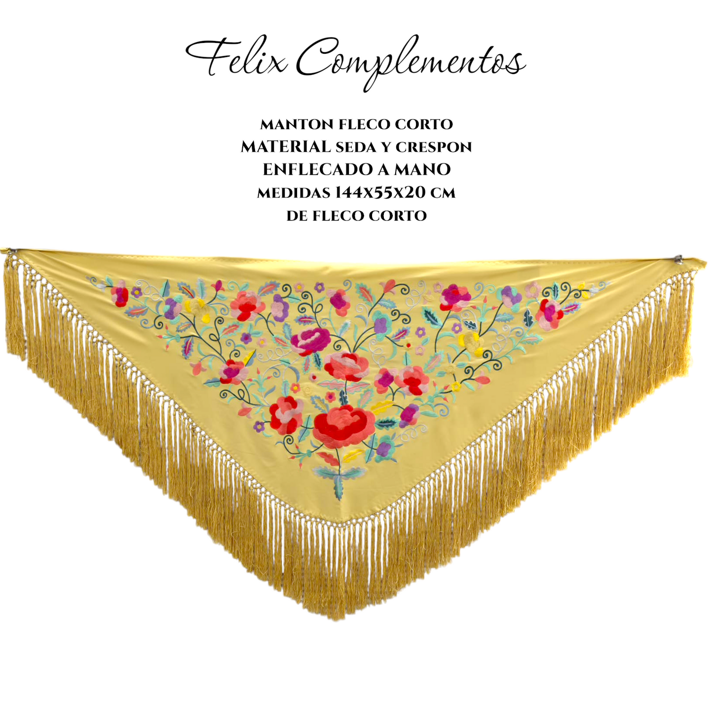 Manton flor grande Amarillo bebe