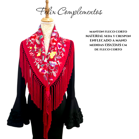 Xale vermelho pequeno