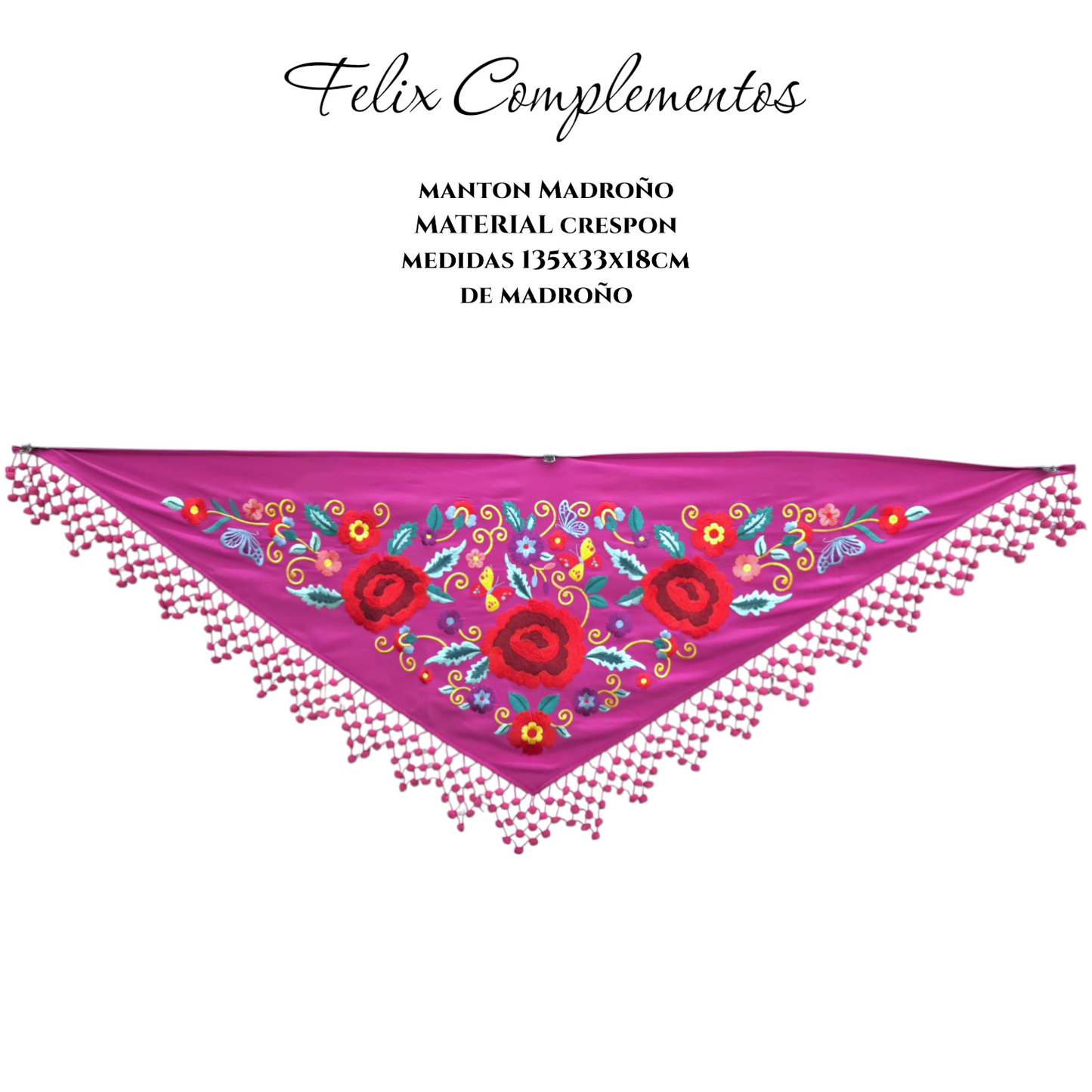 Large beige flower shawl