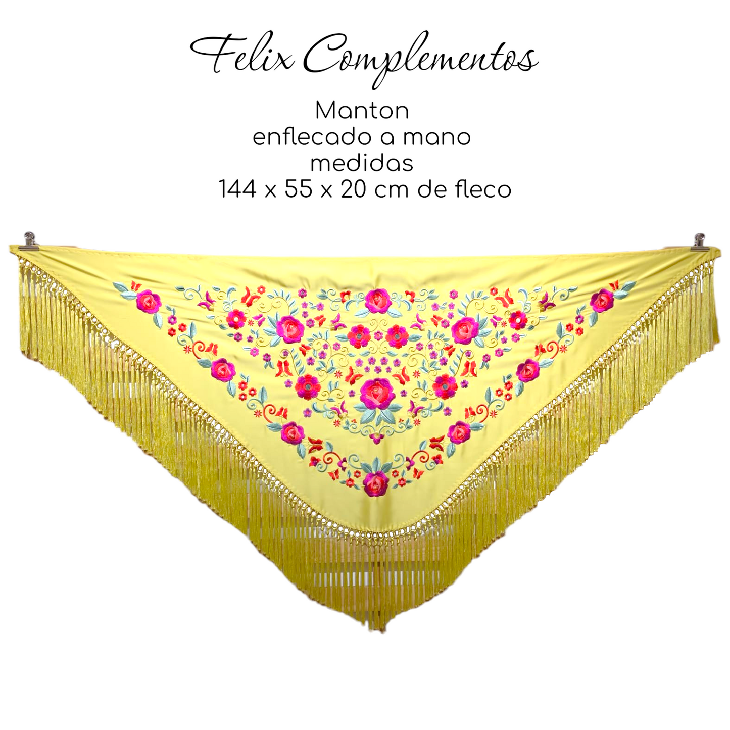 Manton grande Flor pequeño Amarillo