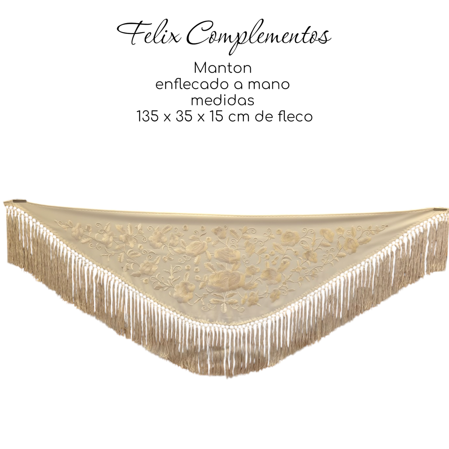 Manton pequeño Beige con Beige