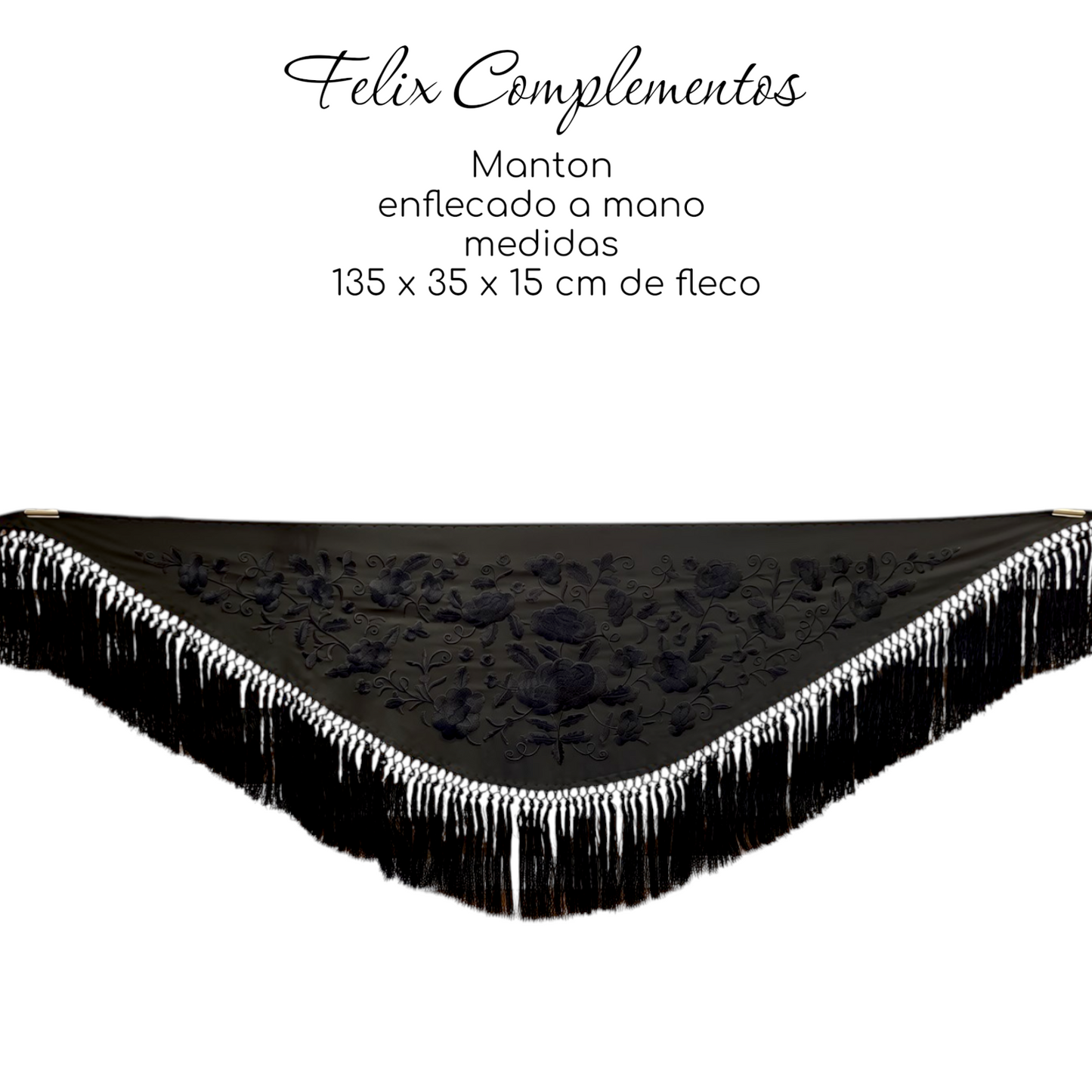 Manton pequeño Negro con Negro