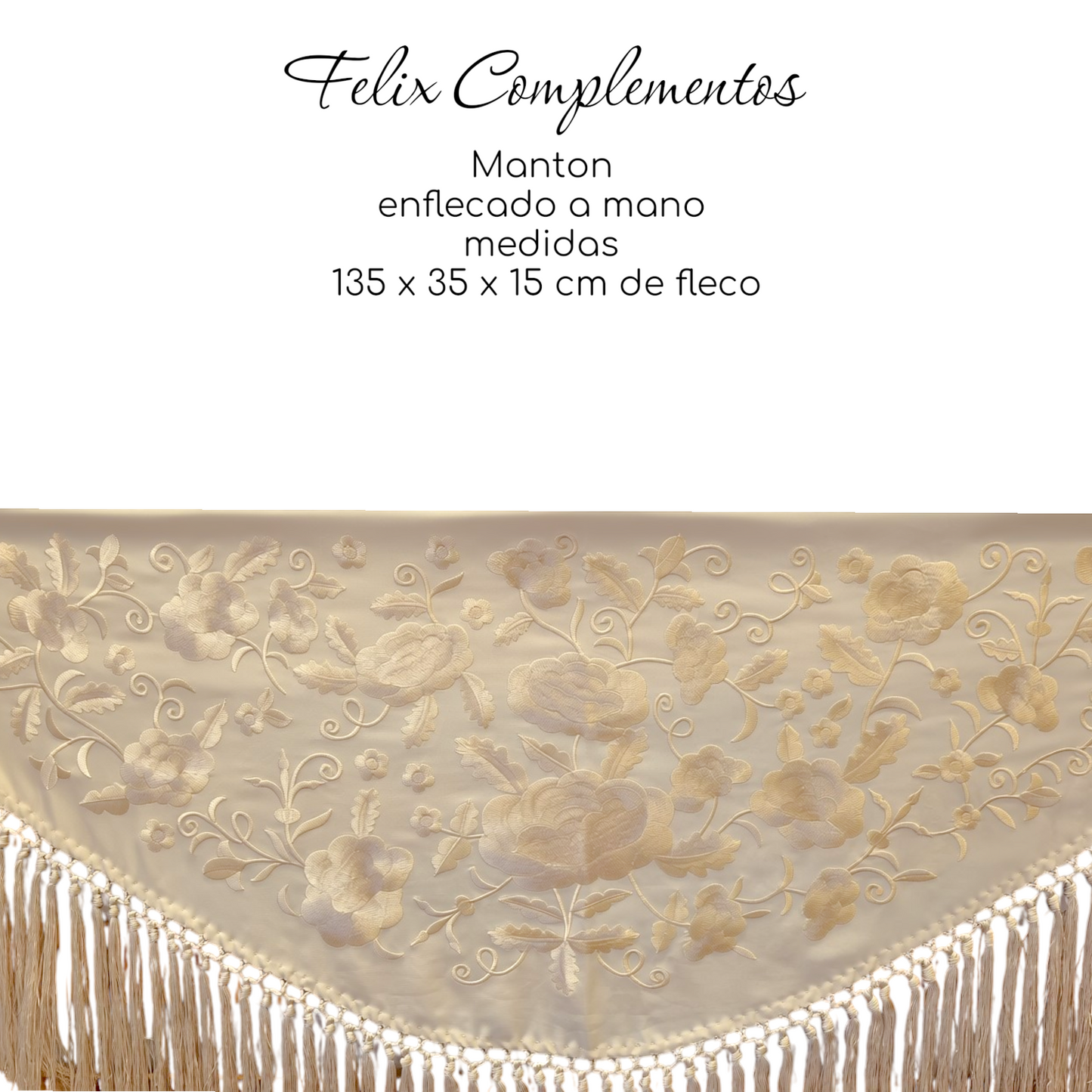 Manton pequeño Beige con Beige