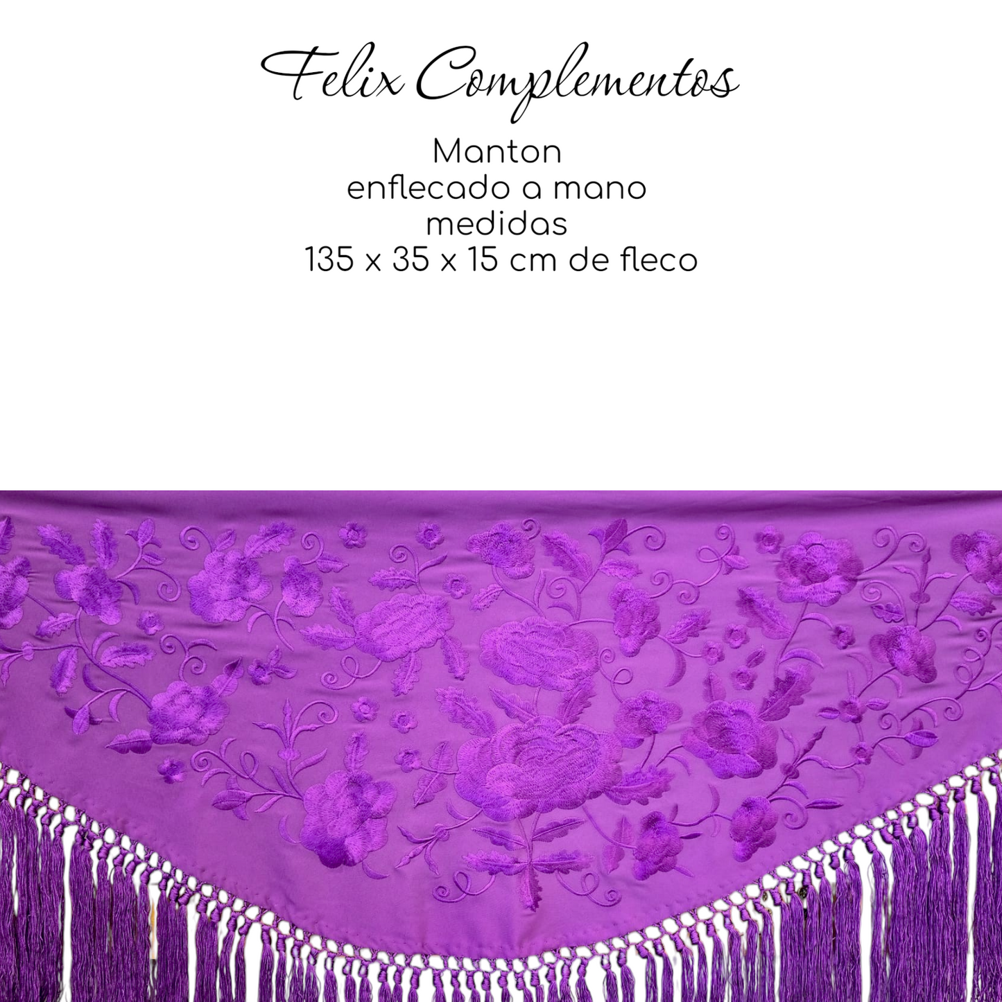 Manton pequeño Morado con Morado