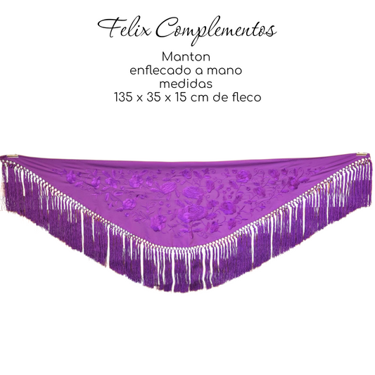 Manton pequeño Morado con Morado