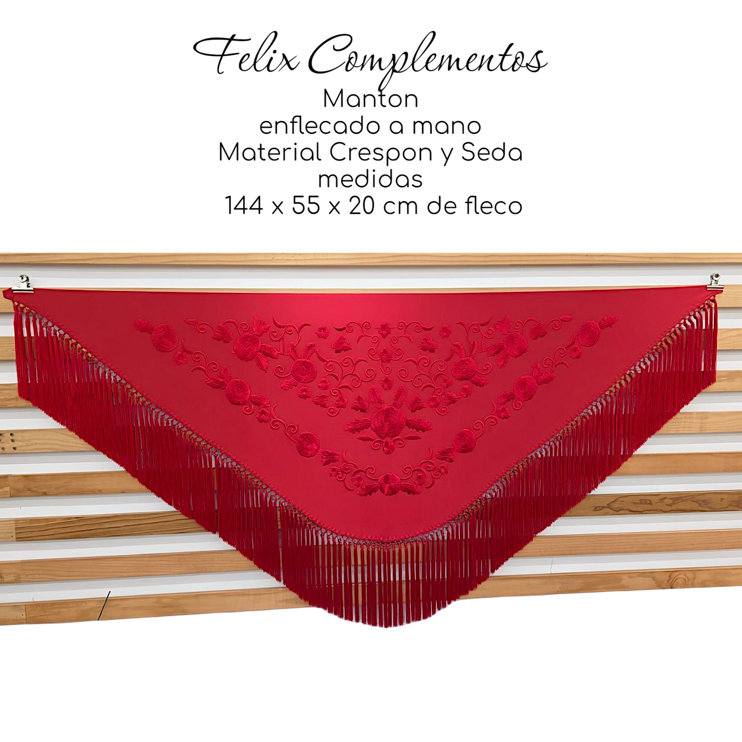 Manton Grande Rojo con Rojo