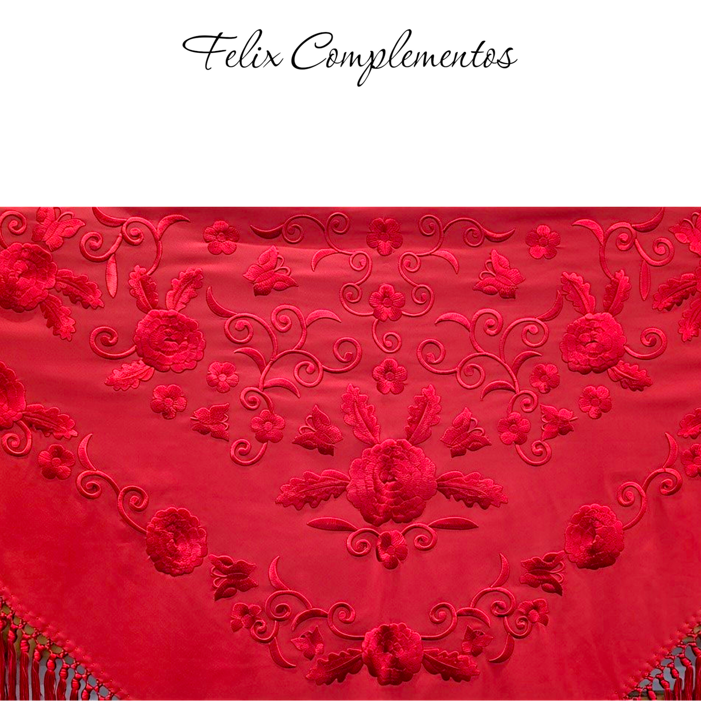 Manton Grande Rojo con Rojo
