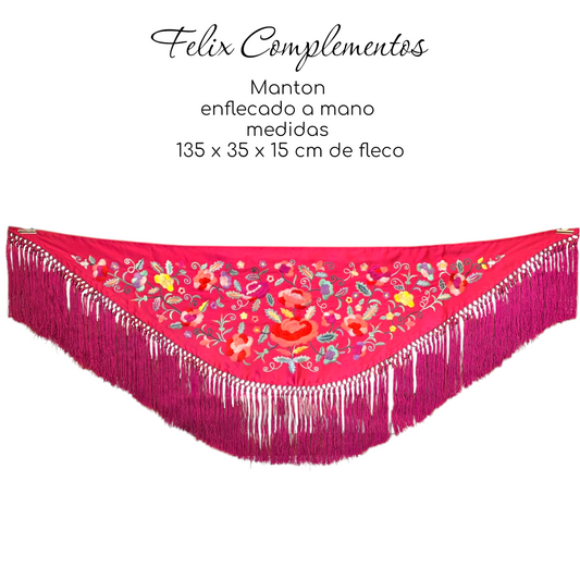 Manton pequeño Rosa Carmesi