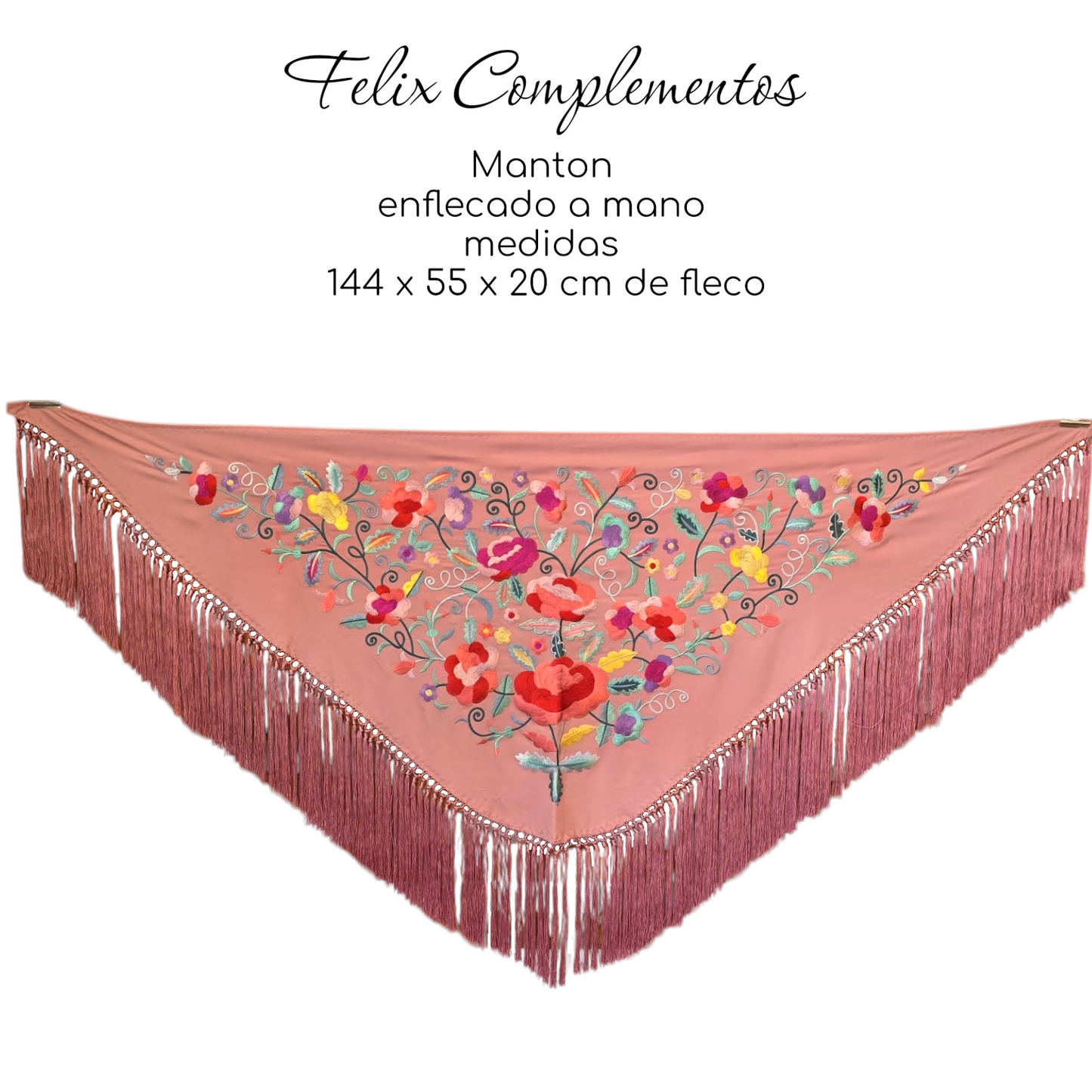 Manton Flor grande Rosa maquillaje