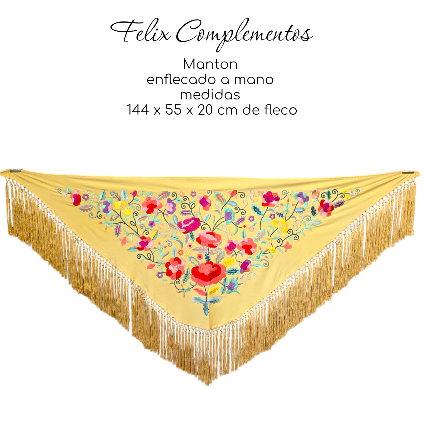 Manton Flor grande Amarillo platano