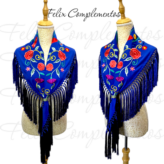 Manton Cadete Clavelito Azul