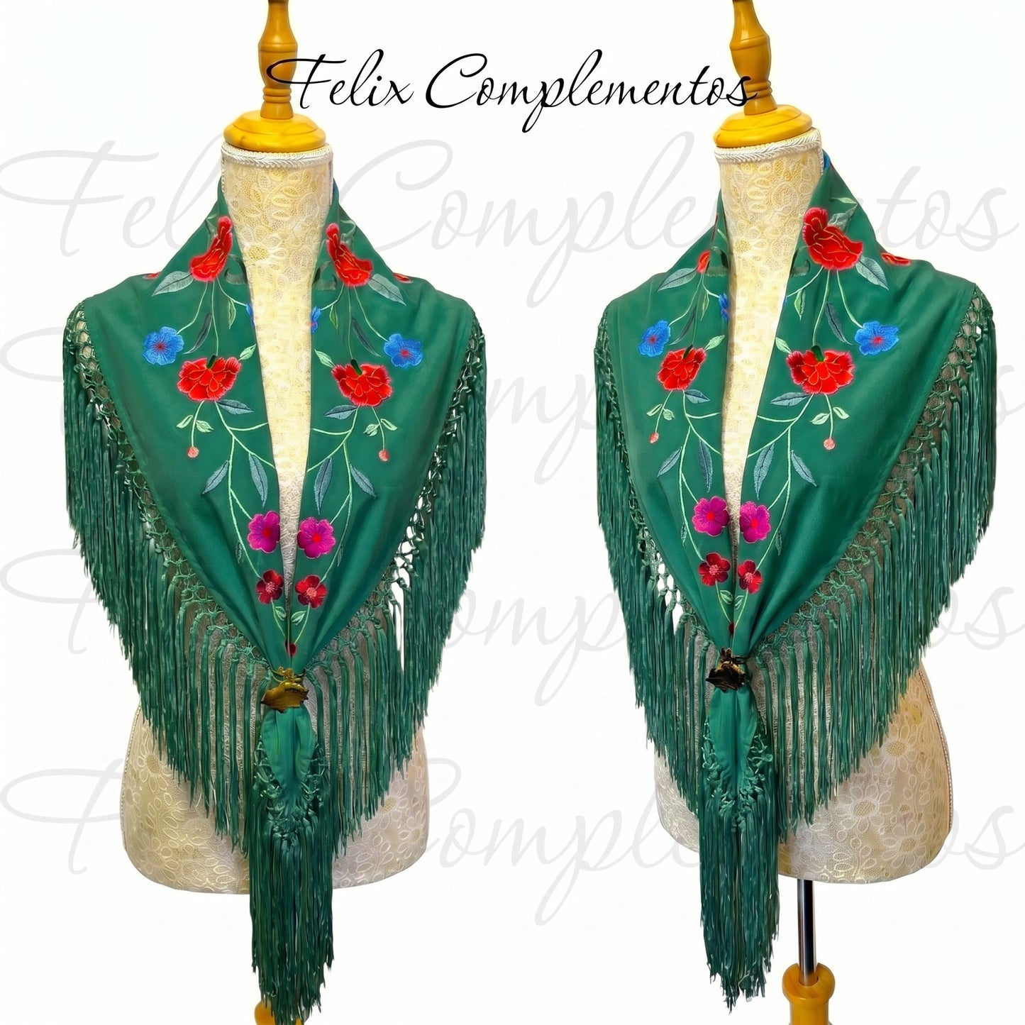 Manton Mediano Dianthus Verde Botella