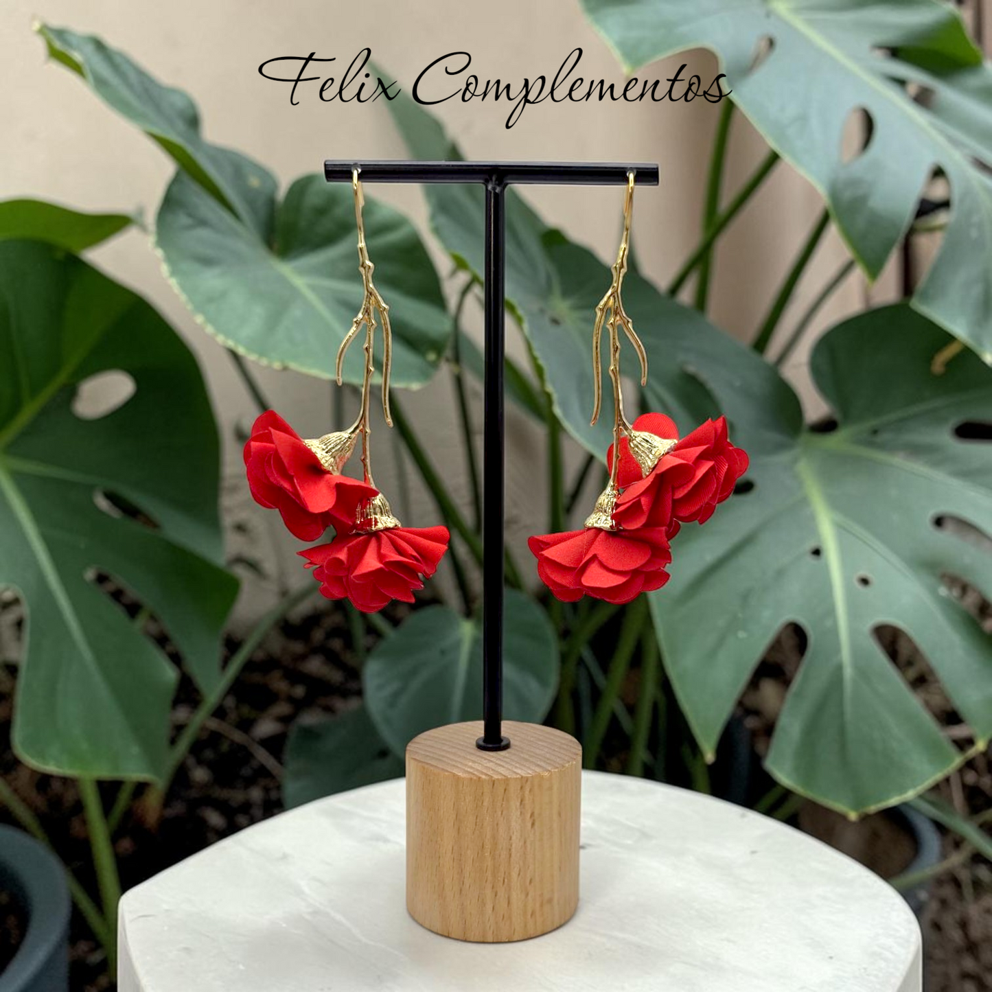 Flamenco petal earring