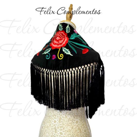 Manton Cadete Clavelito Negro