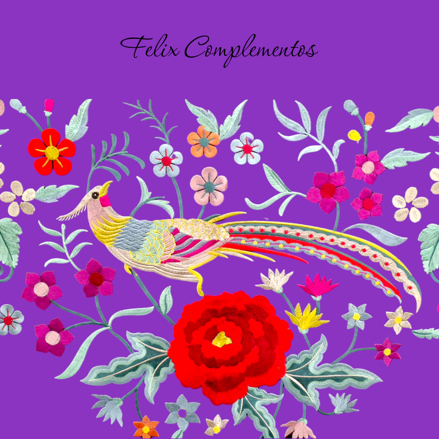 Large beige flower shawl