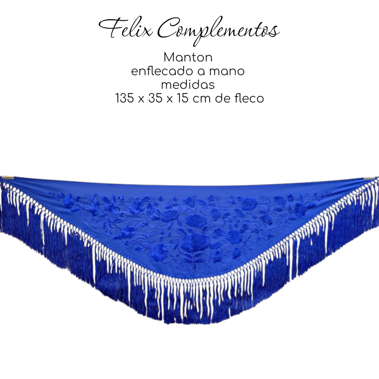 Manton pequeño Azul con Azul