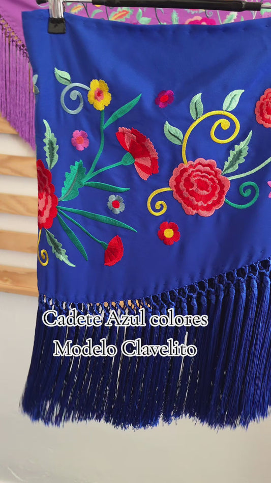 Manton Cadete Clavelito Azul