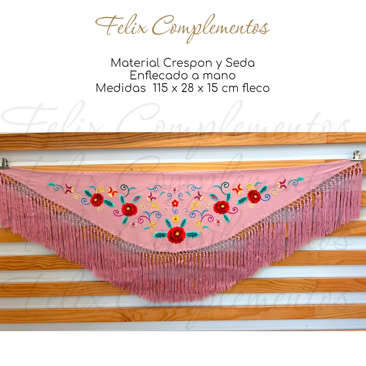 Manton Niña Ros Coeli Rosa