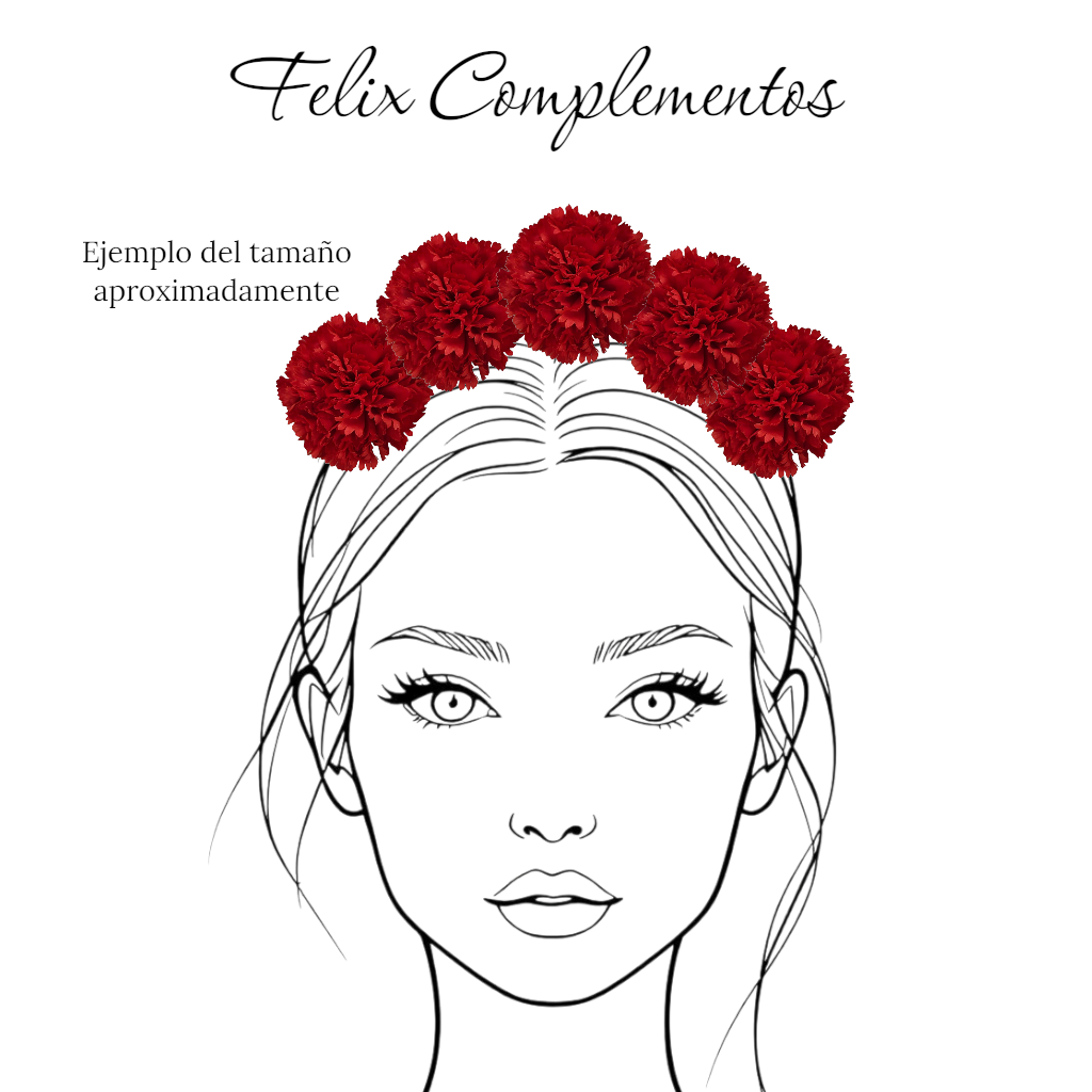 Ramillete rojo 5 claveles